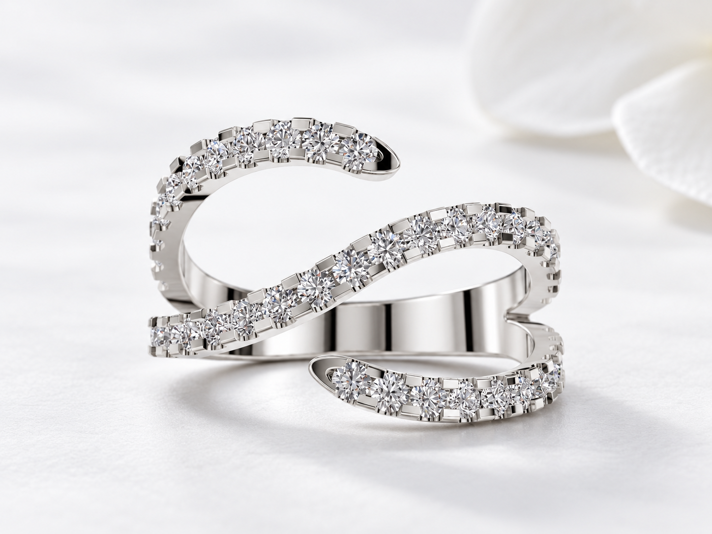 MOSSI RING in white gold